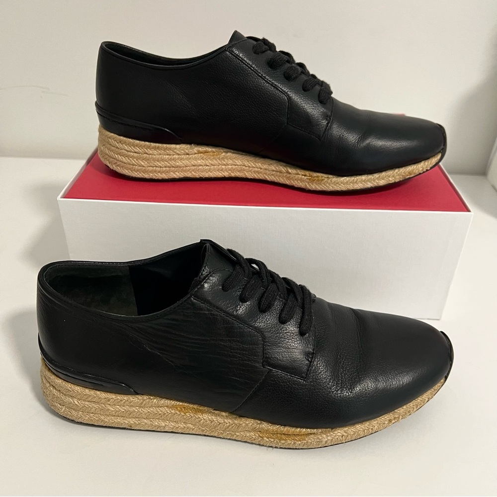 Vince Leather Espadrille Sneakers - Black Sneakers, Shoes - Picture 10 of 10